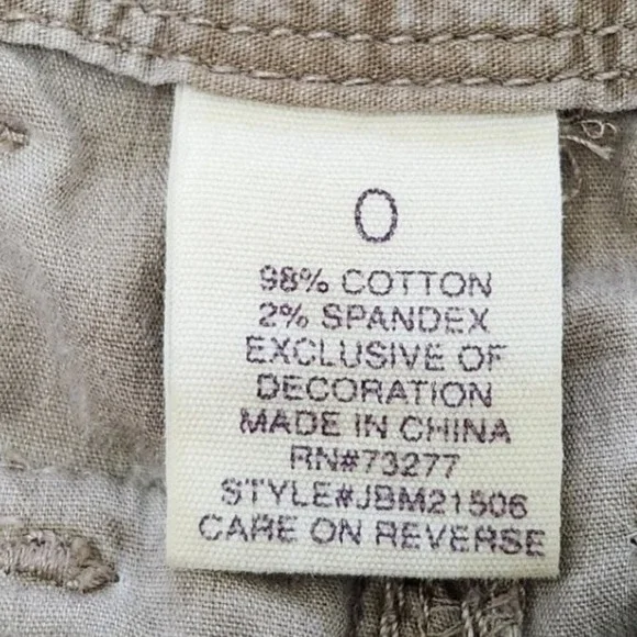 Y2k Mudd‎ Khaki Cotton Bermuda Shorts size 0 low rise - Picture 4 of 6